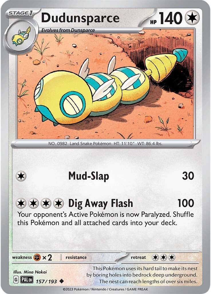 Dudunsparce (157/193) [Scarlet & Violet: Paldea Evolved] | Clutch Gaming