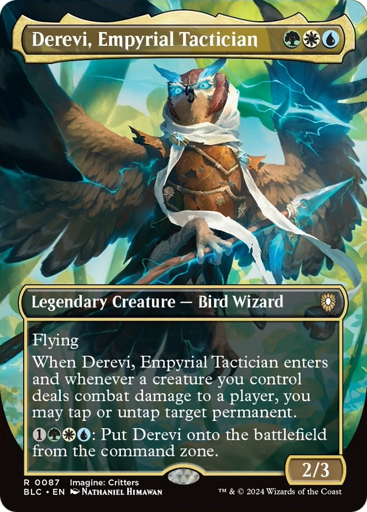 Derevi, Empyrial Tactician (Borderless) [Bloomburrow Commander] | Clutch Gaming