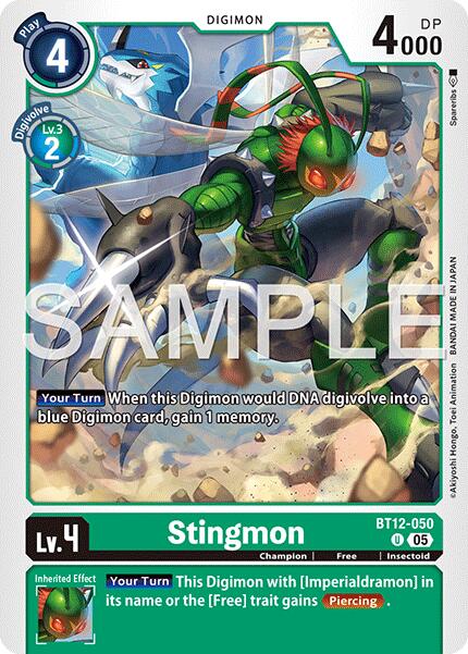 Stingmon [BT12-050] [Advanced Booster Digimon Generation] | Clutch Gaming