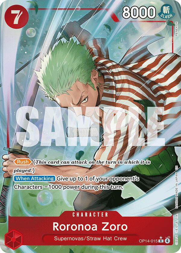 Roronoa Zoro (OP14-015) (Alternate Art) [The Azure Sea's Seven] | Clutch Gaming