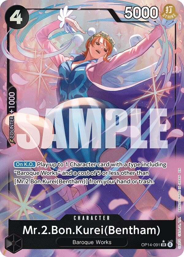 Mr.2.Bon.Kurei (Bentham) (Alternate Art) [The Azure Sea's Seven] | Clutch Gaming