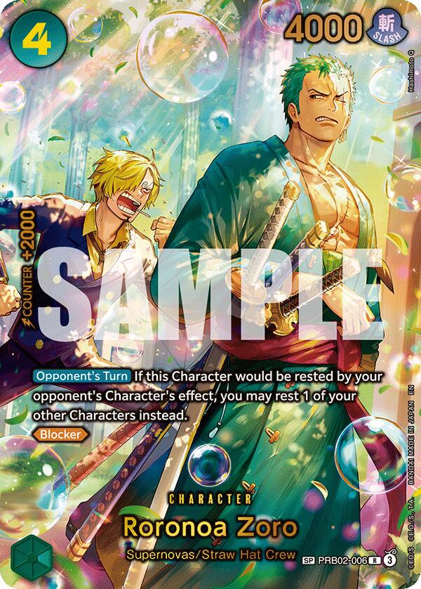 Roronoa Zoro (PRB02-006) (SP) (Alternate Art) [The Azure Sea's Seven] | Clutch Gaming