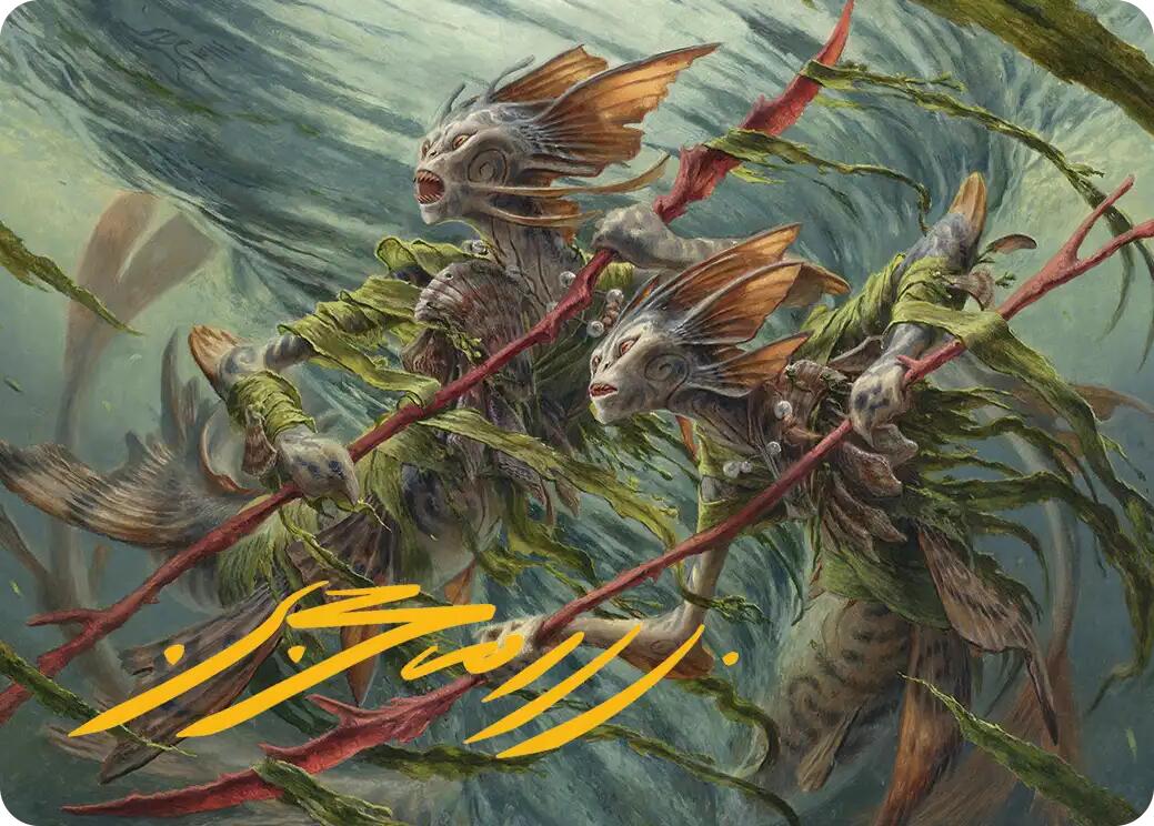 Champions of the Shoal Art Card (Gold-Stamped Signature) [Lorwyn Eclipsed Art Series] | Clutch Gaming