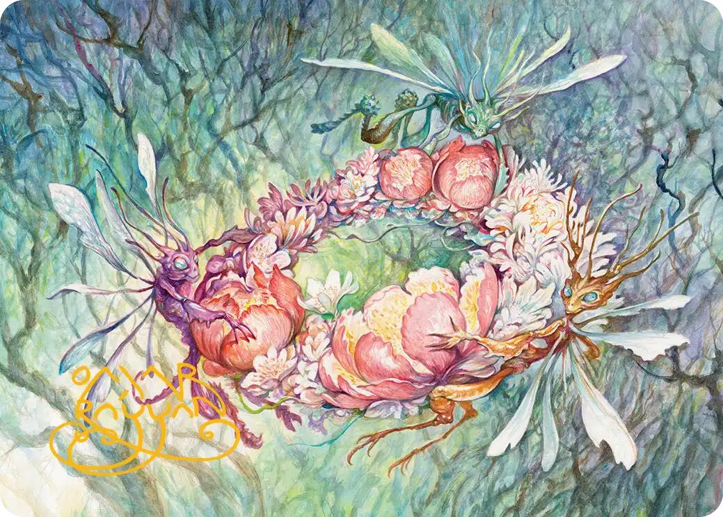 Grave Venerations Art Card (Gold-Stamped Signature) [Lorwyn Eclipsed Art Series] | Clutch Gaming