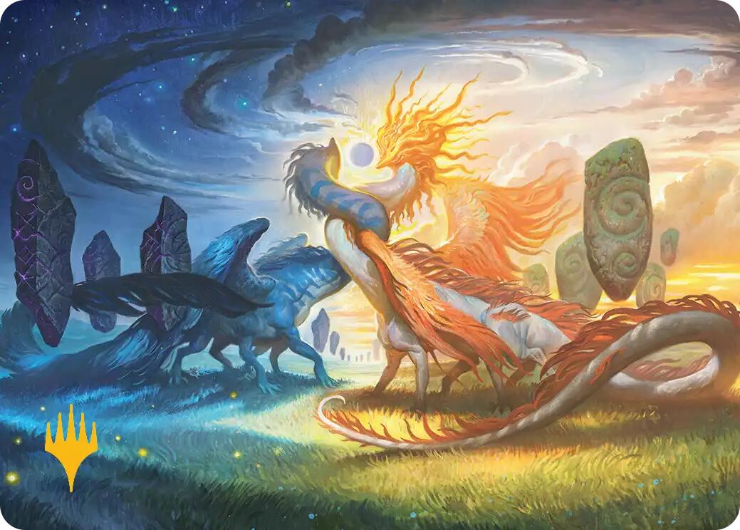 Celestial Reunion Art Card (19/54) (Gold-Stamped Planeswalker Symbol) [Lorwyn Eclipsed Art Series] | Clutch Gaming