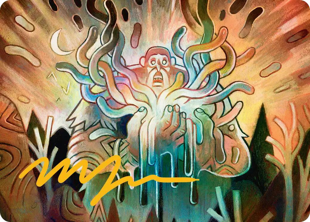 Aurora Awakener Art Card (40/54) (Gold-Stamped Signature) [Lorwyn Eclipsed Art Series] | Clutch Gaming