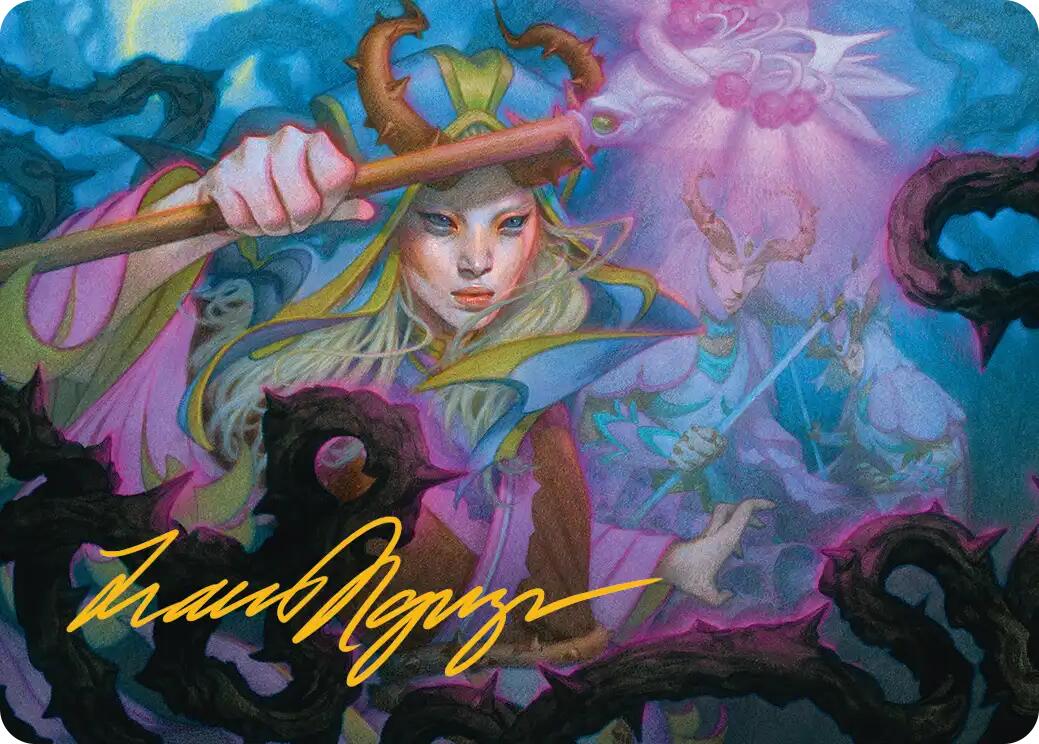 Stoic Grove-Guide Art Card (Gold-Stamped Signature) [Lorwyn Eclipsed Art Series] | Clutch Gaming