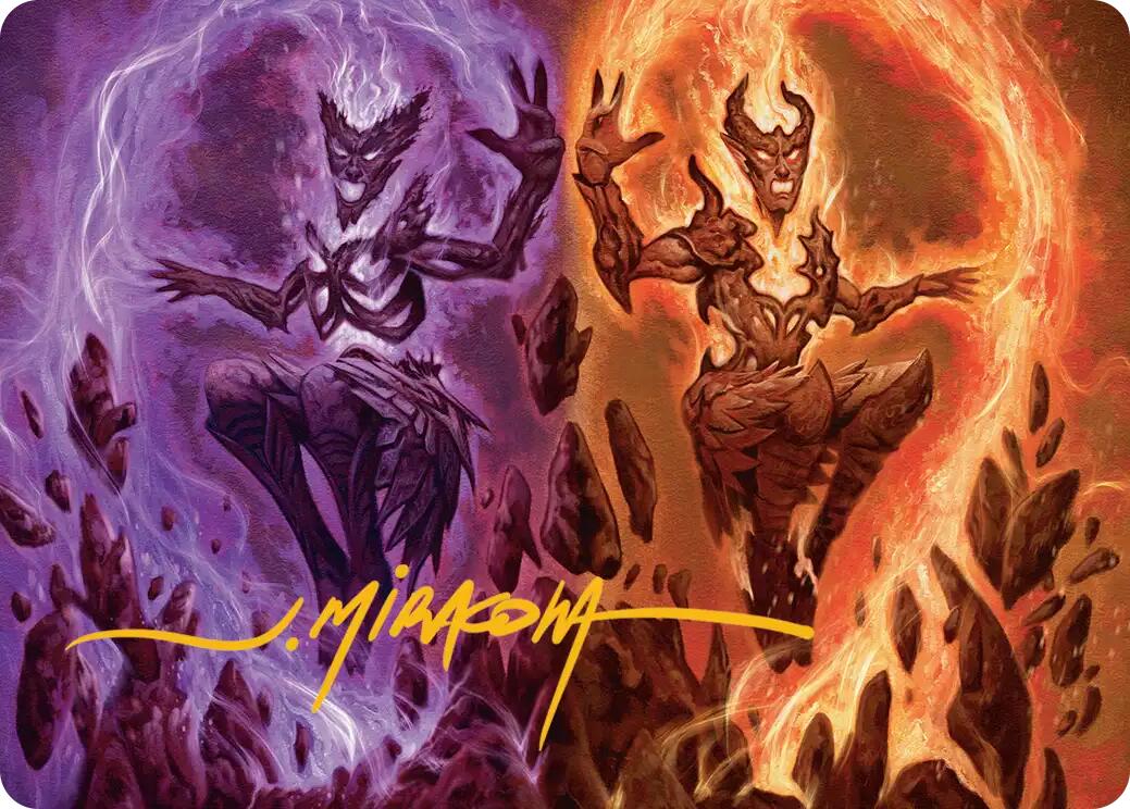 Fire Covenant Art Card (Gold-Stamped Signature) [Lorwyn Eclipsed Art Series] | Clutch Gaming