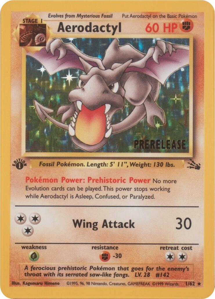 Aerodactyl (01/62) (Prerelease) [Miscellaneous Cards] | Clutch Gaming