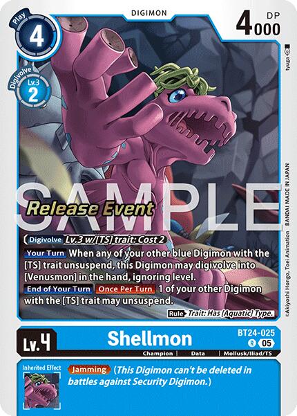 Shellmon [BT24-025] [Time Stranger Release Events Cards] | Clutch Gaming