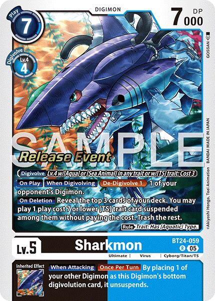 Sharkmon [BT24-059] [Time Stranger Release Events Cards] | Clutch Gaming