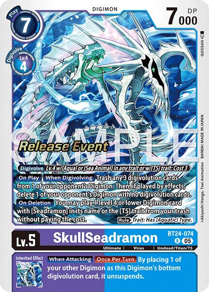 SkullSeadramon [BT24-074] [Time Stranger Release Events Cards] | Clutch Gaming