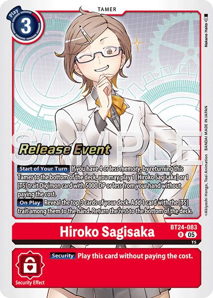 Hiroko Sagisaka [BT24-083] [Time Stranger Release Events Cards] | Clutch Gaming