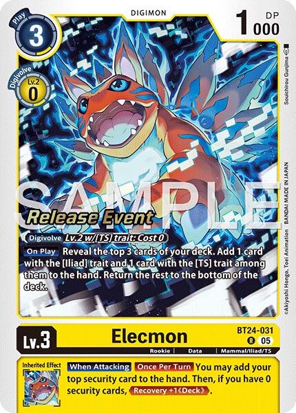 Elecmon [BT24-031] [Time Stranger Release Events Cards] | Clutch Gaming