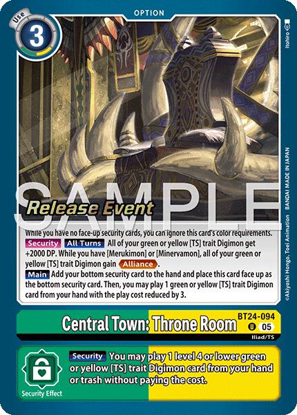 Central Town: Throne Room [BT24-094] [Time Stranger Release Events Cards] | Clutch Gaming