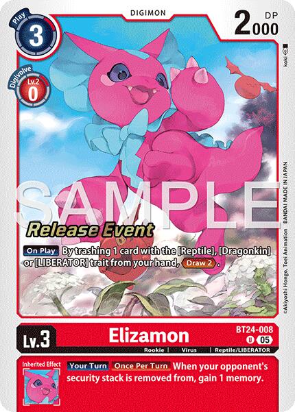 Elizamon [BT24-008] [Time Stranger Release Events Cards] | Clutch Gaming