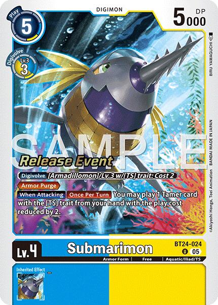 Submarimon [BT24-024] [Time Stranger Release Events Cards] | Clutch Gaming