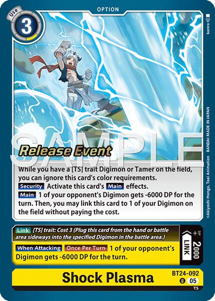 Shock Plasma [BT24-092] [Time Stranger Release Events Cards] | Clutch Gaming