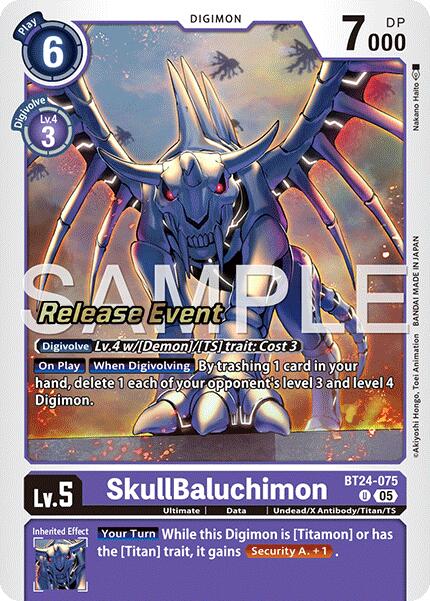 SkullBaluchimon [BT24-075] [Time Stranger Release Events Cards] | Clutch Gaming