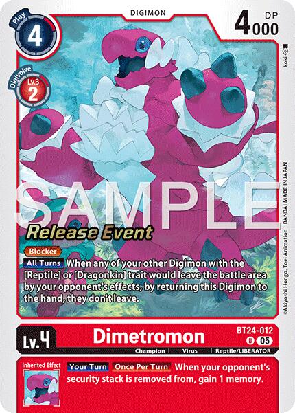 Dimetromon [BT24-012] [Time Stranger Release Events Cards] | Clutch Gaming