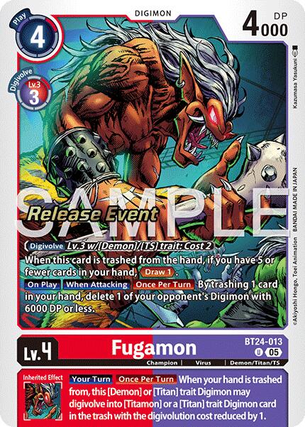 Fugamon [BT24-013] [Time Stranger Release Events Cards] | Clutch Gaming