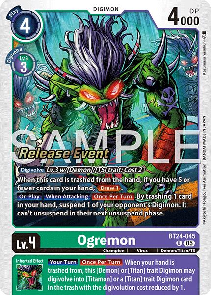 Ogremon [BT24-045] [Time Stranger Release Events Cards] | Clutch Gaming