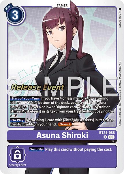 Asuna Shiroki [BT24-088] [Time Stranger Release Events Cards] | Clutch Gaming