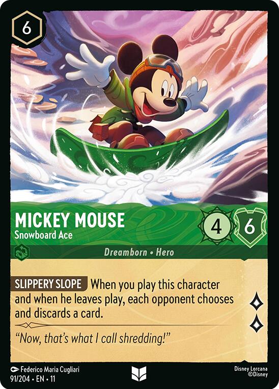 Mickey Mouse - Snowboard Ace (91/204) [Winterspell] | Clutch Gaming
