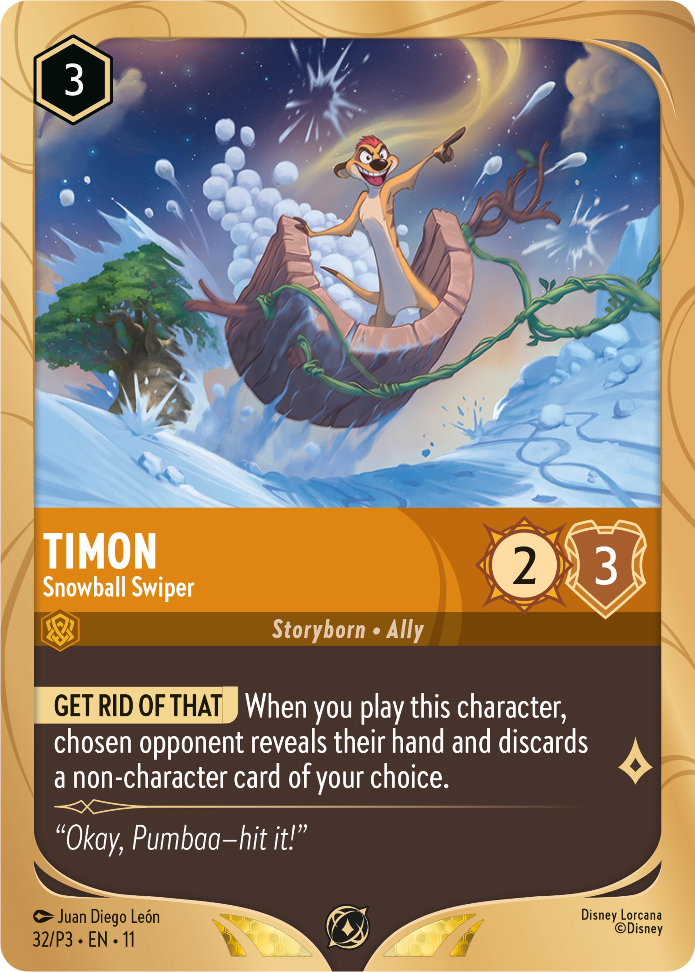 Timon - Snowball Swiper (32) [Promo Cards] | Clutch Gaming