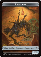 Scarecrow // Treasure Double-Sided Token [Lorwyn Eclipsed Tokens] | Clutch Gaming