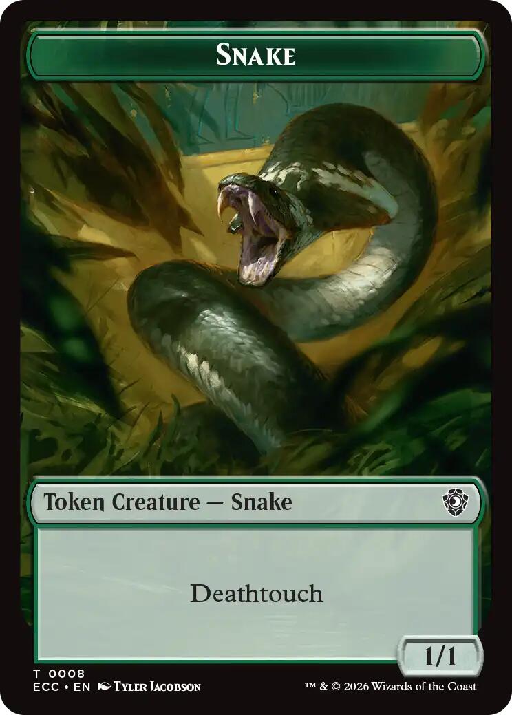 Snake // Scarecrow Double-Sided Token [Lorwyn Eclipsed Tokens] | Clutch Gaming