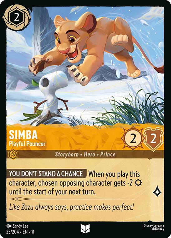 Simba - Playful Pouncer (23/204) [Winterspell] | Clutch Gaming