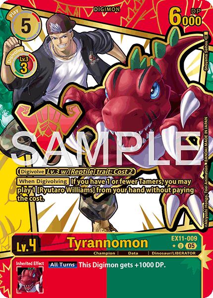 Tyrannomon [EX11-009] (Rare Pull) [Dawn of Liberator] | Clutch Gaming