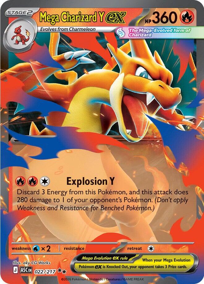 Mega Charizard Y ex (022/217) [Mega Evolution: Ascended Heroes] | Clutch Gaming