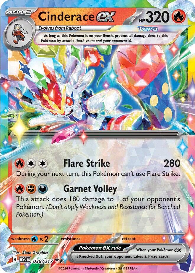 Cinderace ex (038/217) [Mega Evolution: Ascended Heroes] | Clutch Gaming