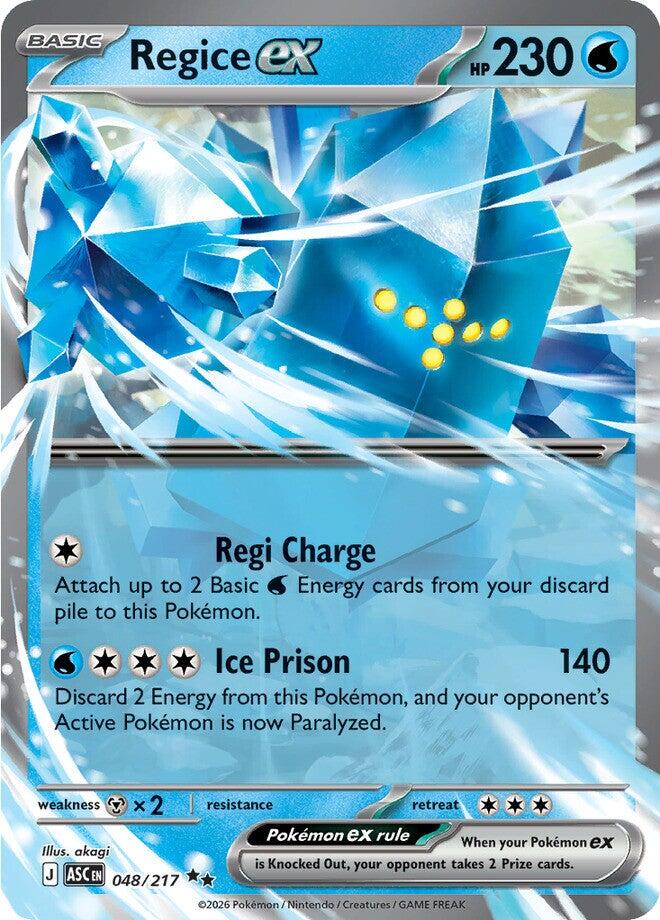 Regice ex (048/217) [Mega Evolution: Ascended Heroes] | Clutch Gaming
