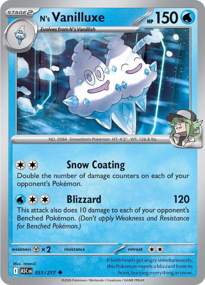 N's Vanilluxe (051/217) [Mega Evolution: Ascended Heroes] | Clutch Gaming