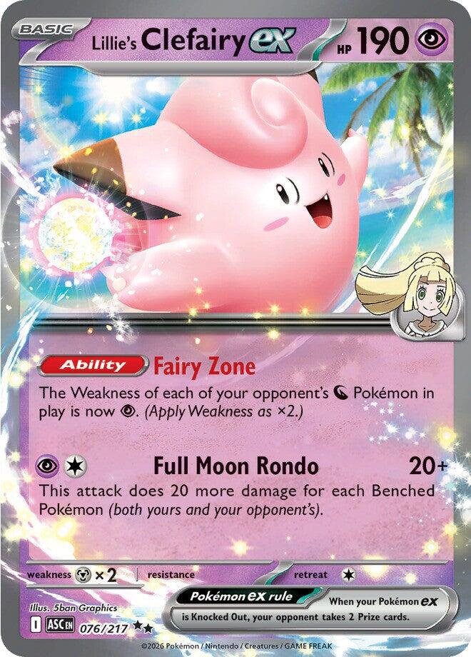 Lillie's Clefairy ex (076/217) [Mega Evolution: Ascended Heroes] | Clutch Gaming