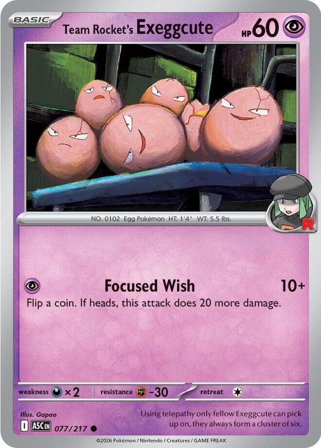 Team Rocket's Exeggcute (077/217) [Mega Evolution: Ascended Heroes] | Clutch Gaming