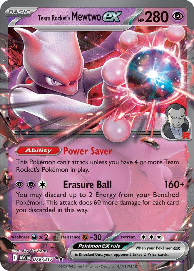 Team Rocket's Mewtwo ex (079/217) [Mega Evolution: Ascended Heroes] | Clutch Gaming