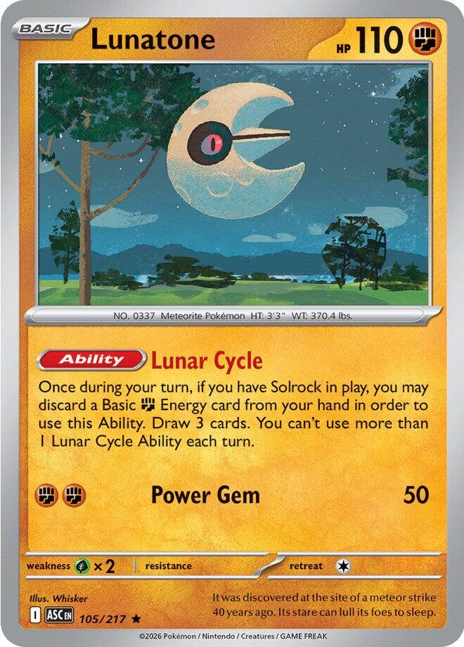 Lunatone (105/217) [Mega Evolution: Ascended Heroes] | Clutch Gaming