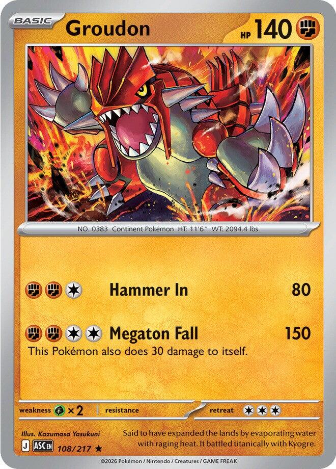 Groudon (108/217) [Mega Evolution: Ascended Heroes] | Clutch Gaming