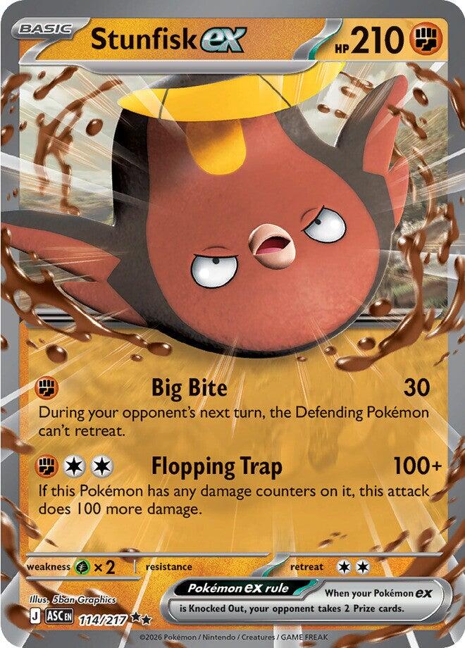 Stunfisk ex (114/217) [Mega Evolution: Ascended Heroes] | Clutch Gaming