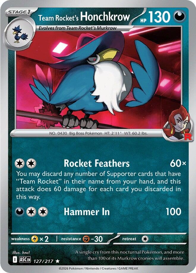 Team Rocket's Honchkrow (127/217) [Mega Evolution: Ascended Heroes] | Clutch Gaming