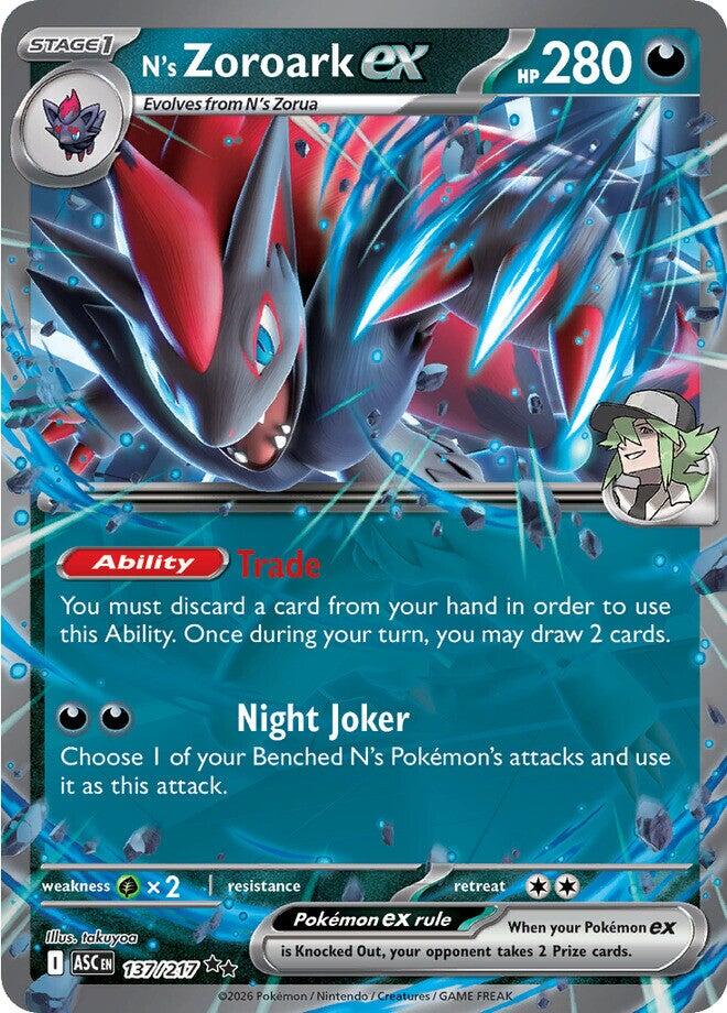 N's Zoroark ex (137/217) [Mega Evolution: Ascended Heroes] | Clutch Gaming