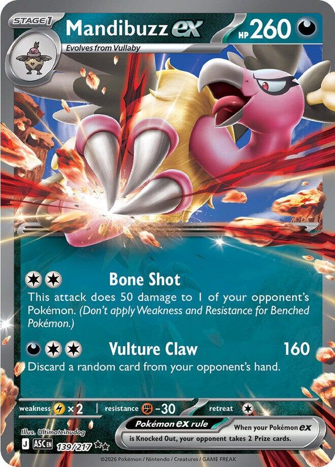 Mandibuzz ex (139/217) [Mega Evolution: Ascended Heroes] | Clutch Gaming