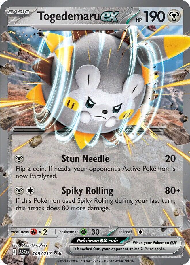 Togedemaru ex (149/217) [Mega Evolution: Ascended Heroes] | Clutch Gaming
