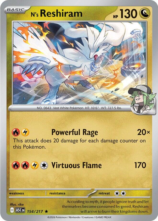 N's Reshiram (154/217) [Mega Evolution: Ascended Heroes] | Clutch Gaming
