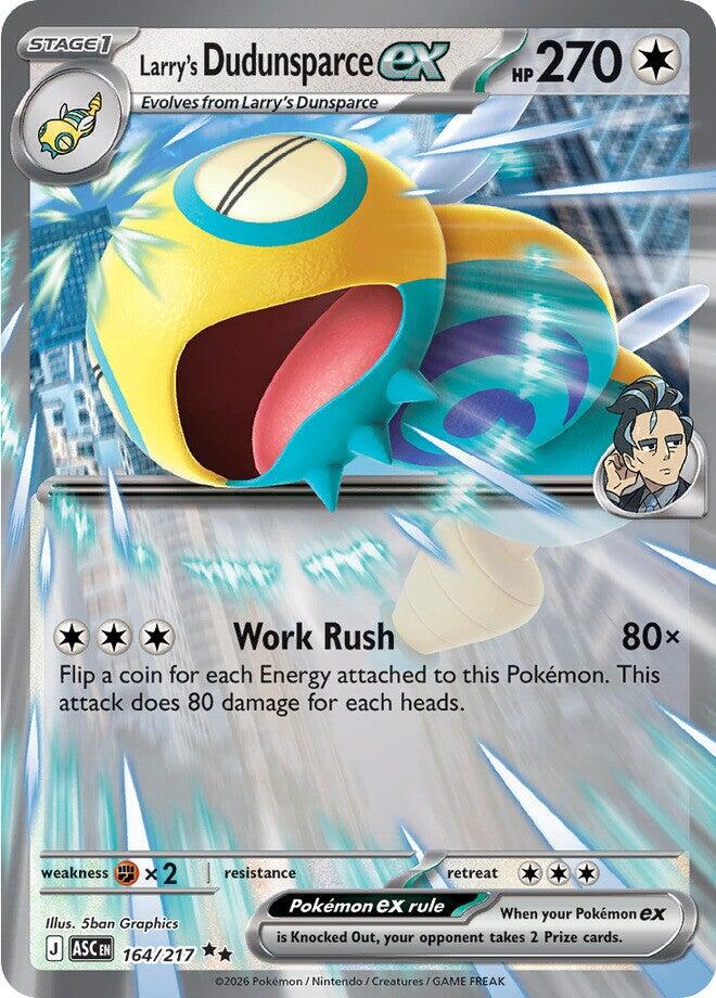 Larry's Dudunsparce ex (164/217) [Mega Evolution: Ascended Heroes] | Clutch Gaming