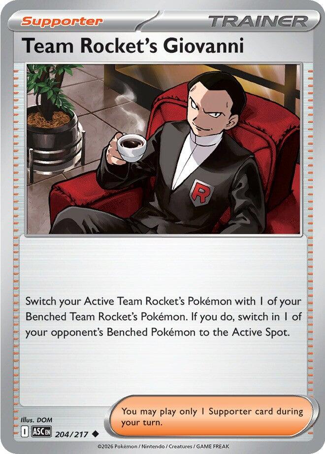 Team Rocket's Giovanni (204/217) [Mega Evolution: Ascended Heroes] | Clutch Gaming